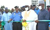 From Right: The Permanent Secretary, Ministry of Police Affairs, Engr. Temitope Fashedemi; Hon. Minister of Police Affairs, Alhaji Mohammed Dingyadi; Inspector General of Police, Alkali Baba Usman; Acting Executive Secretary Nigeria Police Trust Fund, Alhaji Mohammed Yahaya during the Commissioning of the Newly purchased project vehicles in Abuja